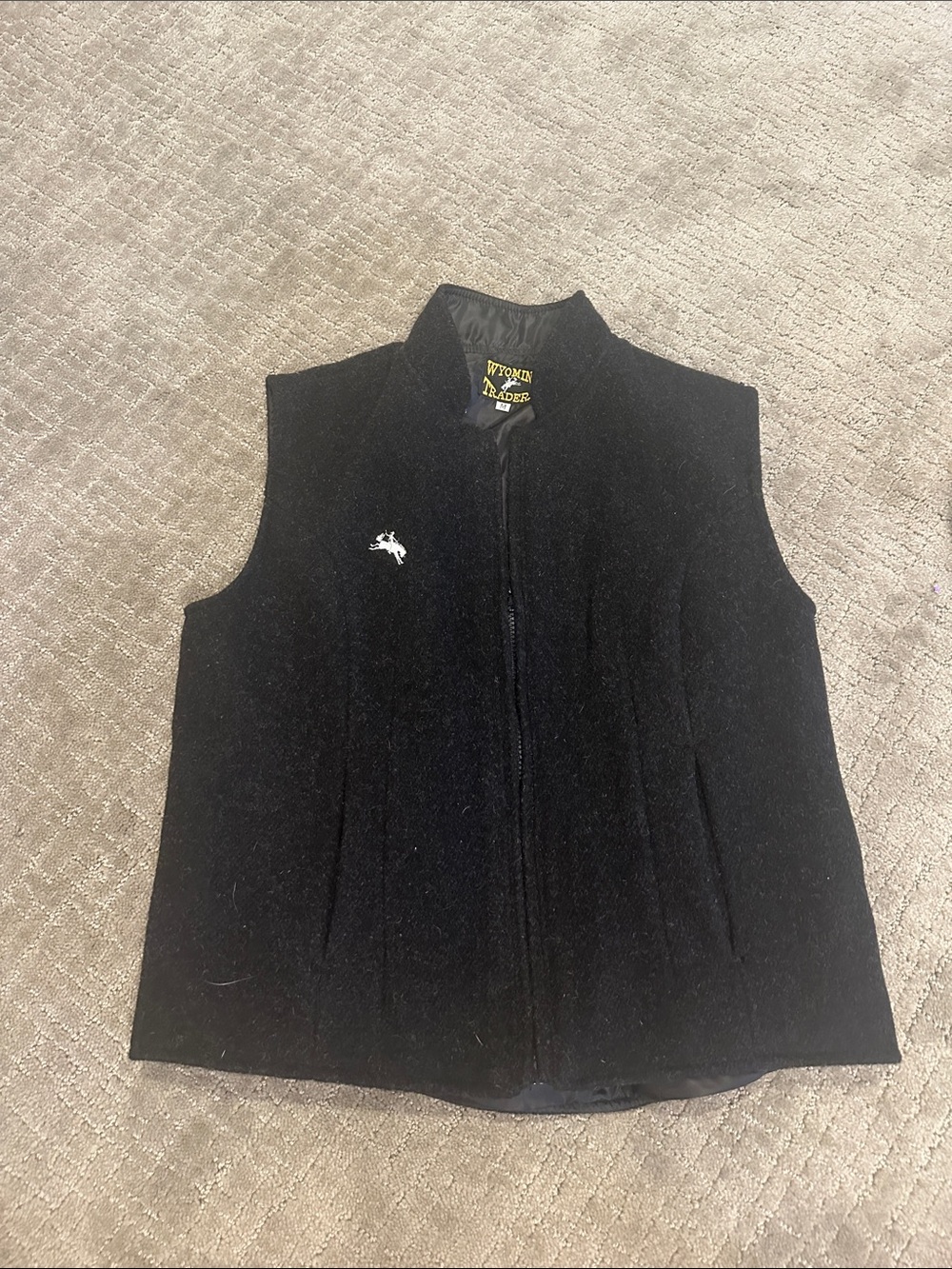 Wyoming Traders Black Wool Women's  Vest sz M